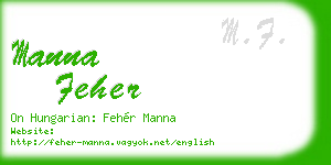 manna feher business card
